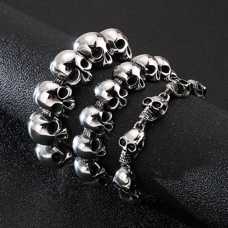 Skull Head Stainless Steel Bracelet Vintage