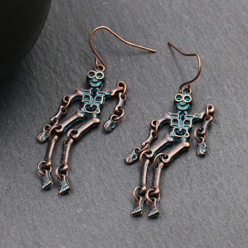 Women Gothic Earrings Set Skull Shape Earrings Set Fashion Goth