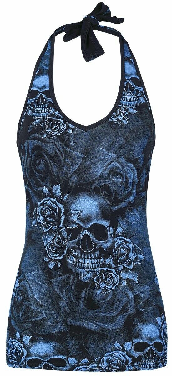 Women's Sleeveless Skull Printed Summer Vintage Vest