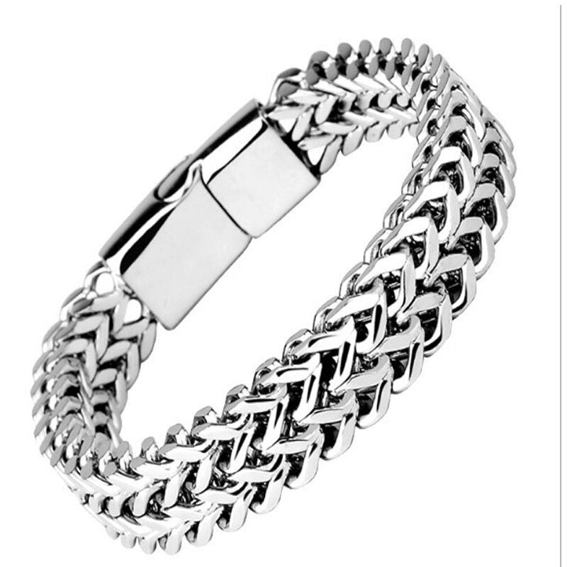 gold chain on hand men bracelets on hand stainless steel