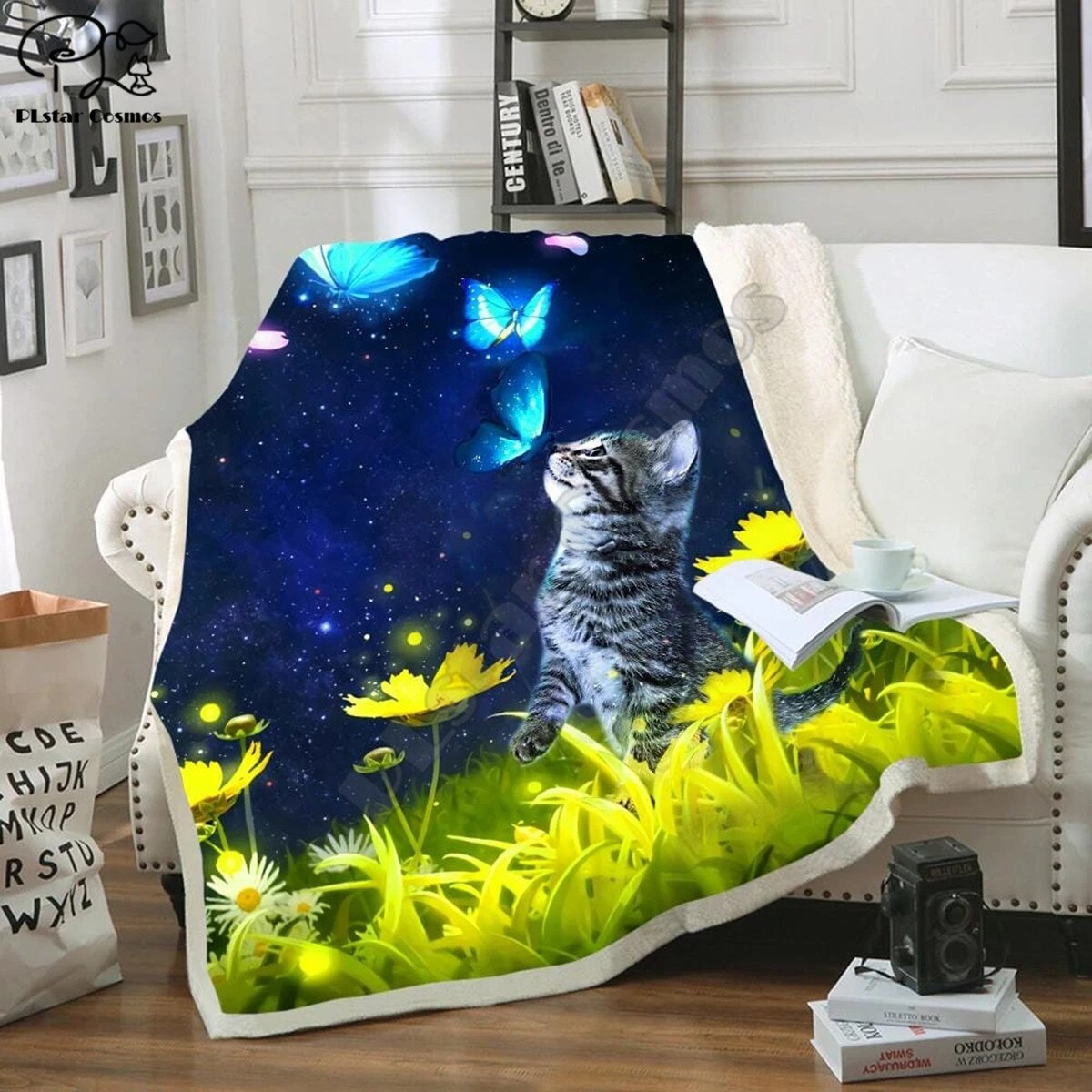 Bubble Skull Butterfly animal Fleece Blanket 3D full printed Wearable Blanket