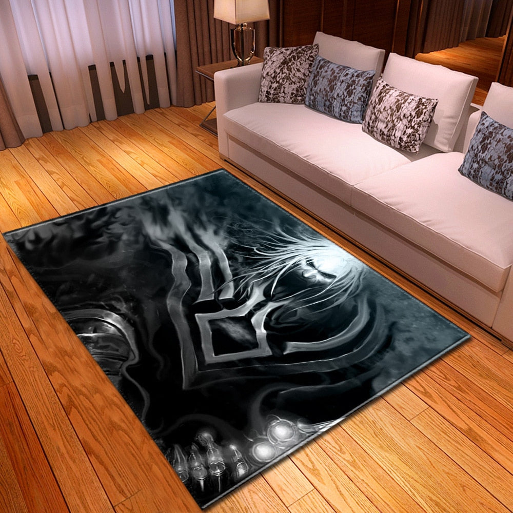 Colorful Skulls Halloween Area Rug Skull Pattern 3D Printed Carpets for living Room Bedroom