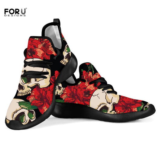 Flats Women Shoes Casual Sneakers Fashion Skull