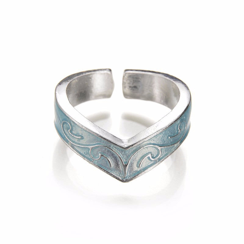 Punk Luminos Ring For Women Adjusted Geometric Mayan Mysterious Luminous Fluorescent Glowing Rings Stoneanel Feminino