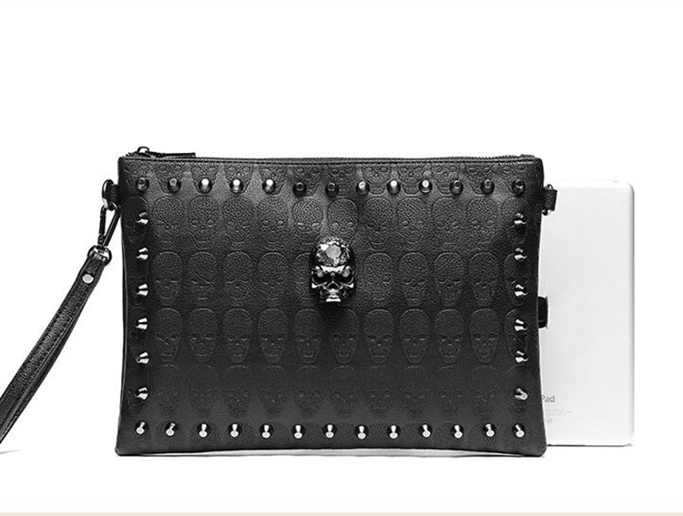 Skull Clutch Envelope Handbag Casual Purse Bag