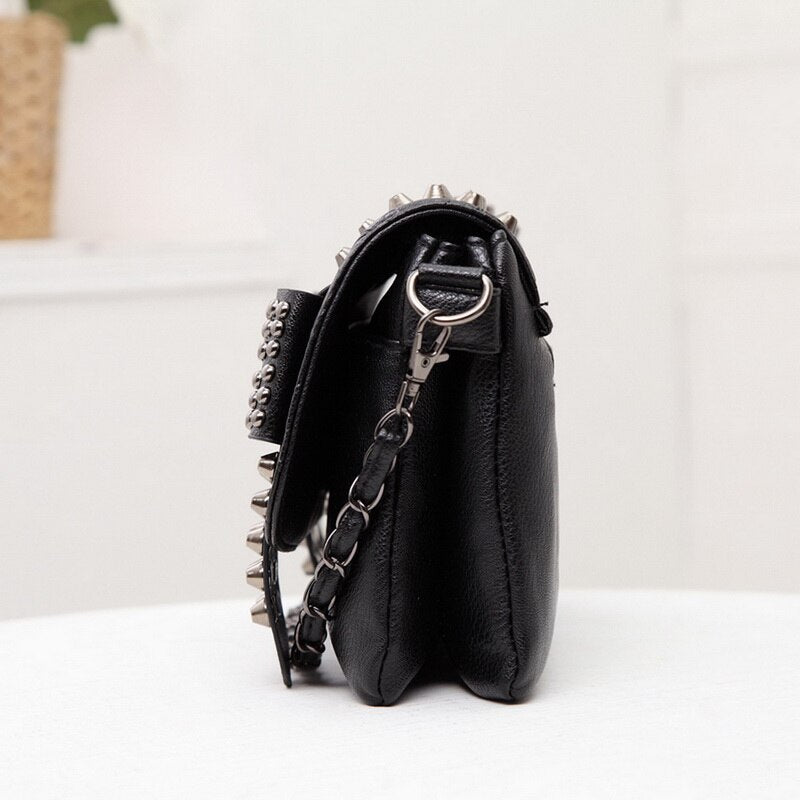 New Rivet Women Bag PU Leather Shoulder Bags Skull Bag Punk Crossbody Bags
