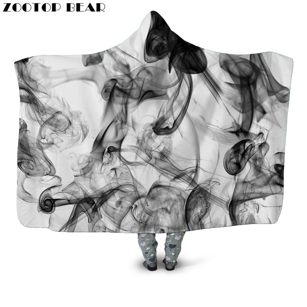 Color Butterfly Hooded Blanket Anime Bedding Brand Casual Fashion Skull