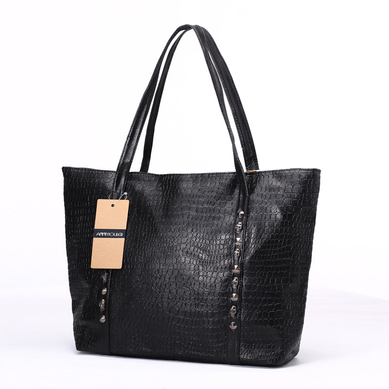 Large Capacity Women Handbags Pu Leather Skull Bolsa Feminina New Fashion Ladies Bag Casual Alligator Tote Bags Brand Handbag