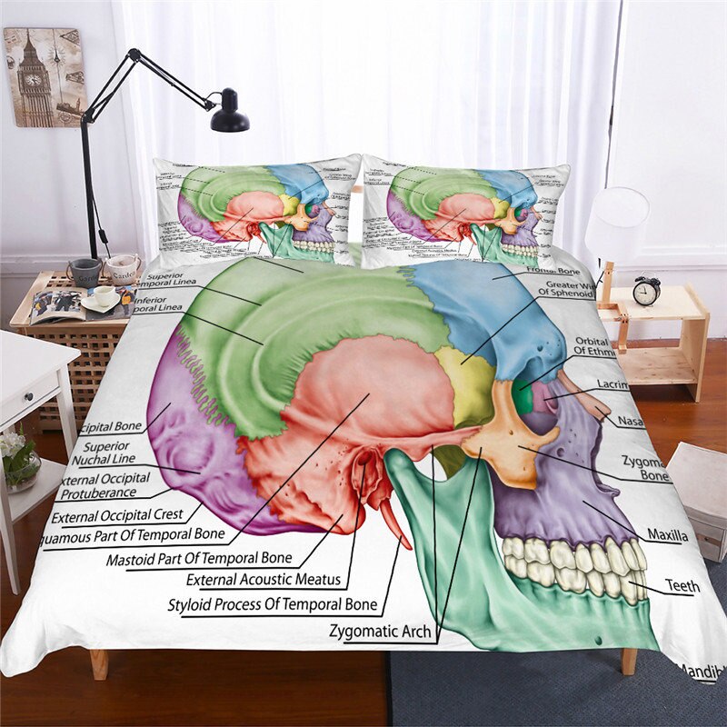 Sugar Skull Bedding Set Queen Size Beauty Women Reactive Printed 3D King
