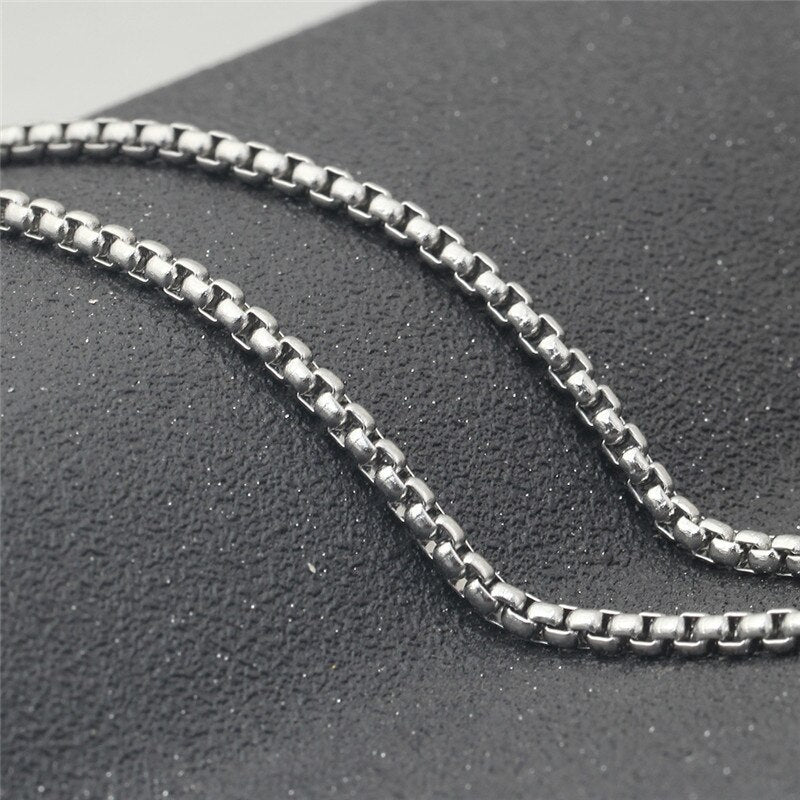 Retro Titanium Steel Skull Sword Pendant Necklace