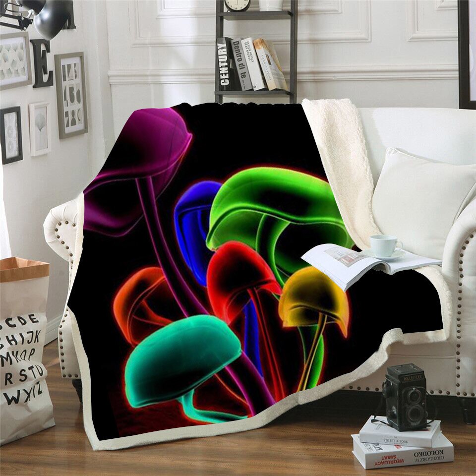3D Punisher Skull Printed Velvet Plush Throw Blanket Bedspread