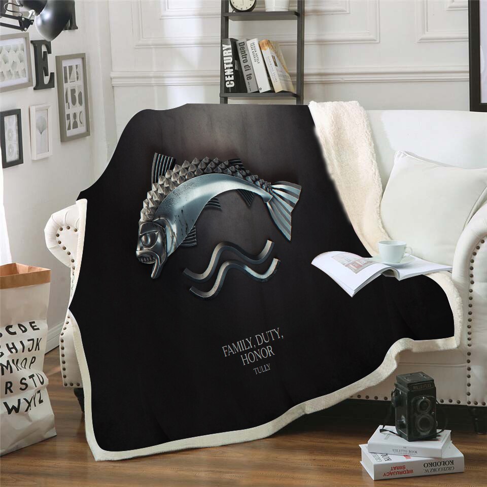 Game Of Thrones Winter Blankets and Throws Warm Flannel Velvet Cotton