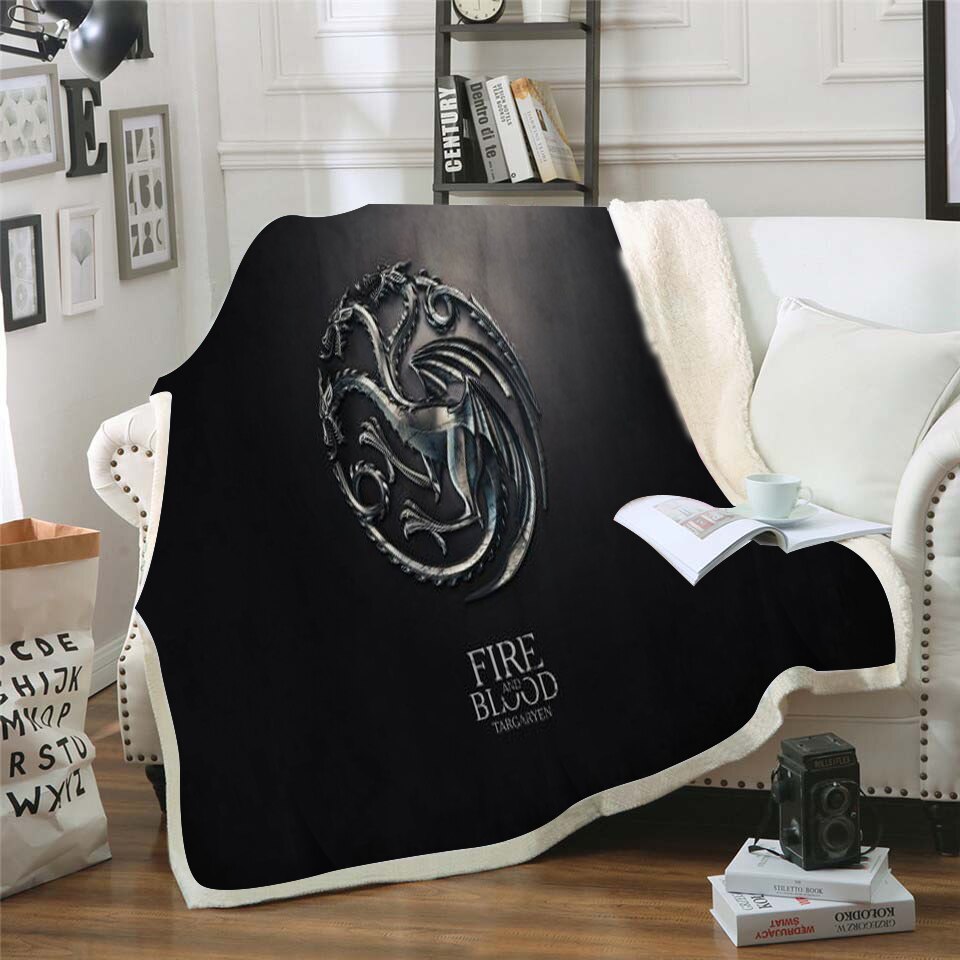 Game Of Thrones Winter Blankets and Throws Warm Flannel Velvet Cotton