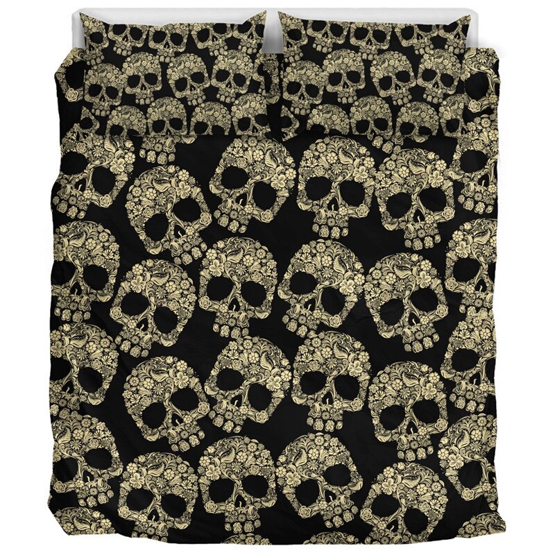 rose sugar Skull Bedding Sets king size 3D Printed Husband