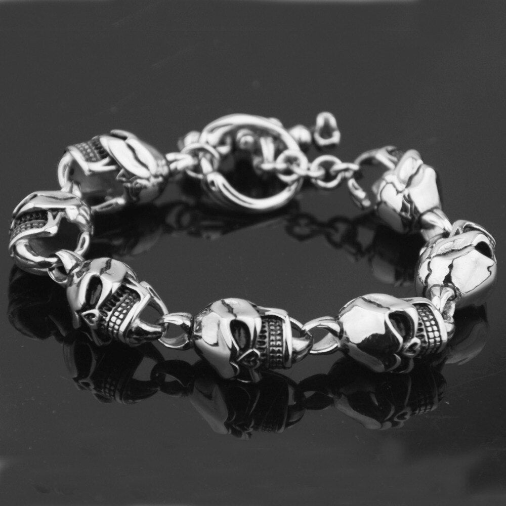 15mm Hip-hop Stainless Steel Silver Color And Black