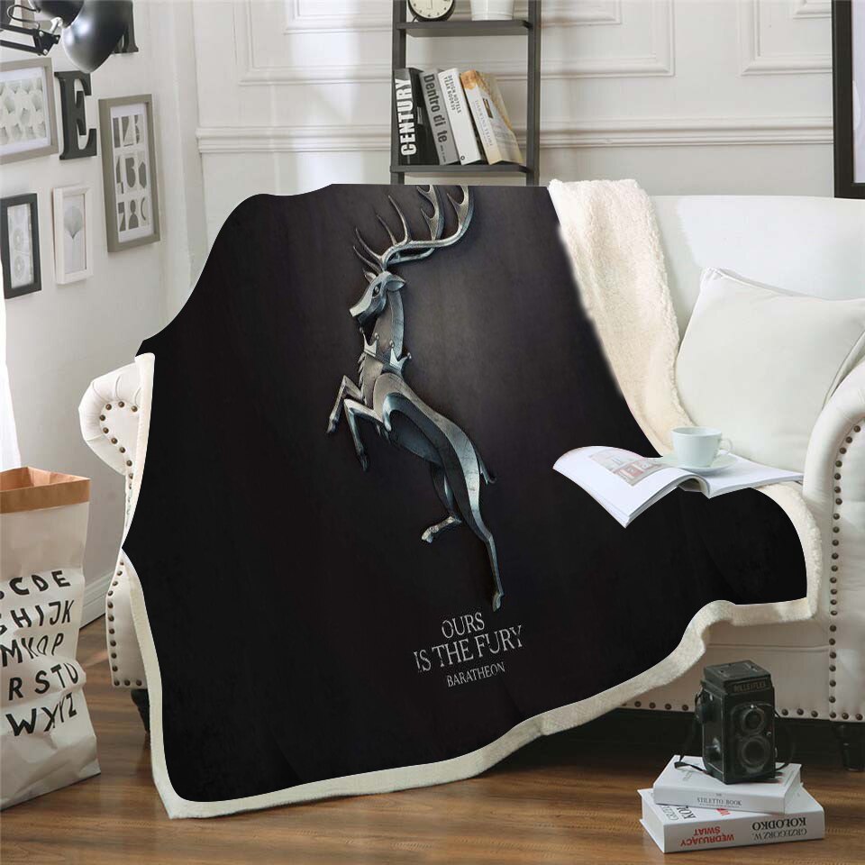 Game Of Thrones Winter Blankets and Throws Warm Flannel Velvet Cotton