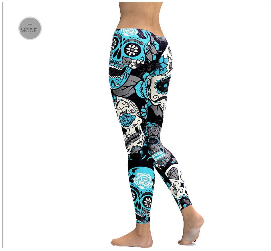 Sugar Skull Women Leggings Sugar 3D Printed Leggings