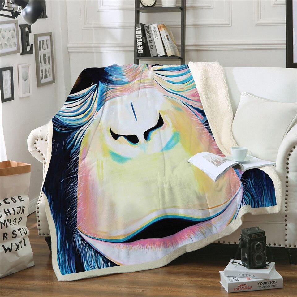 3D Punisher Skull Printed Velvet Plush Throw Blanket Bedspread