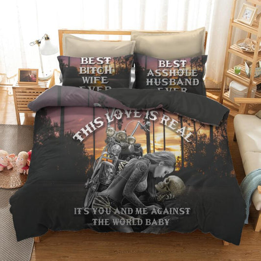 3d Sugar Skull Bedding Set Queen Size Luxury  Galaxy Skull Quilt Cover