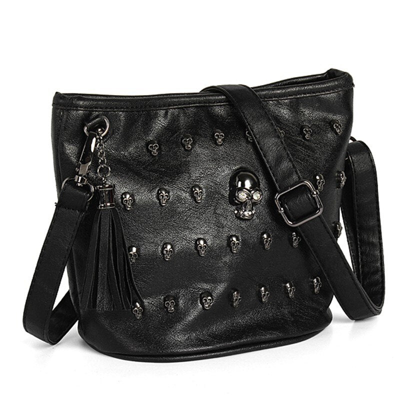 Black Skull Bags Women Punk Shoulder Bag