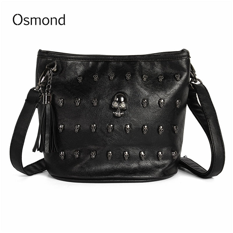 Black Skull Bags Women Punk Shoulder Bag