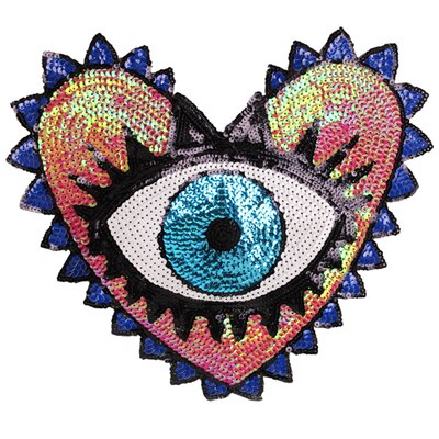 1PCS Hot Big Patches Shine Sequin 3D Sticker Stickers Wings Rose Embroidery Motif Applique Garment Kids Women