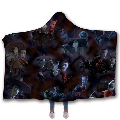 The Nightmare Before Christmas Jack Skull Printed Hooded Wearable Blanket
