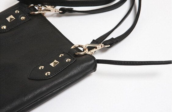 Hot 2019 New Punk Black Skull Face Designer PU leather Handbags