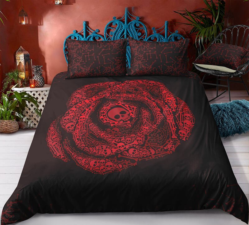 3D  Digital Printing Scream Skull Bedding Set  Skull Duvet Cover