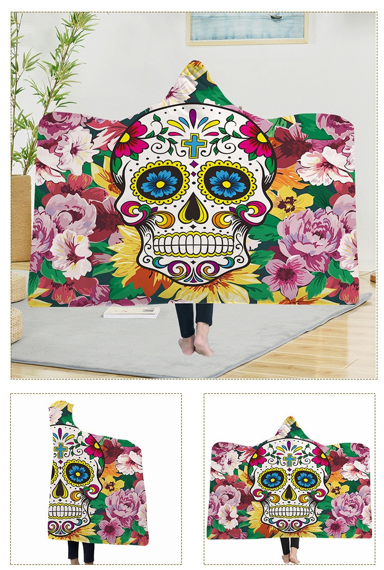 Yoga mat Hooded Blankets Magic Hat Blanket Thick Double-layer