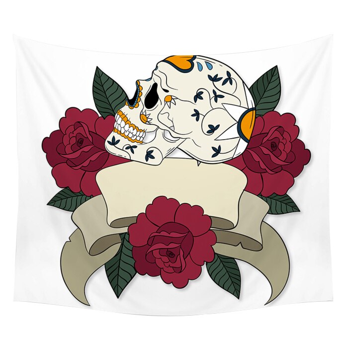 Yoga Buddha Wall Tapestry Sugar Skulls Tapestry Galaxy Customized Pillow