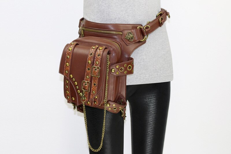Lady Pockets Skulls Messenger Bag Punk Mujer Femme Women
