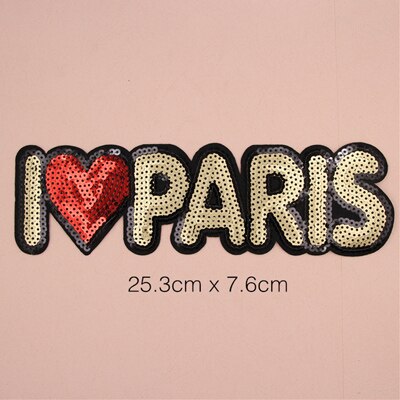 1PCS Hot Big Patches Shine Sequin 3D Sticker Stickers Wings Rose Embroidery Motif Applique Garment Kids Women