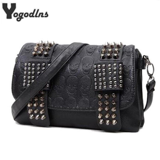 2020 new fashion Women Black Leather Messenger Bags