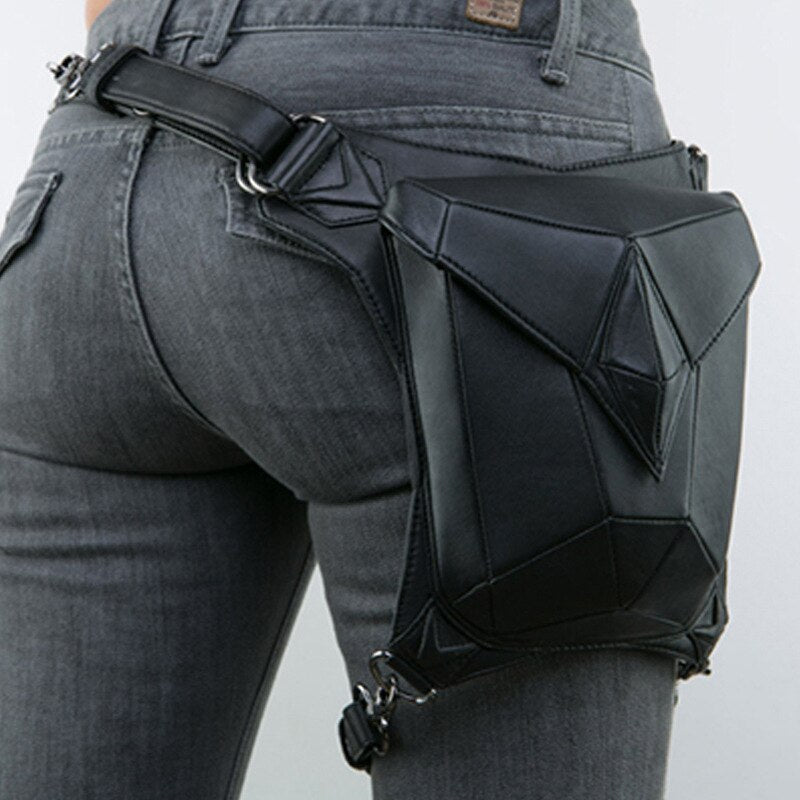 Lady Pockets Skulls Messenger Bag Punk Mujer Femme Women