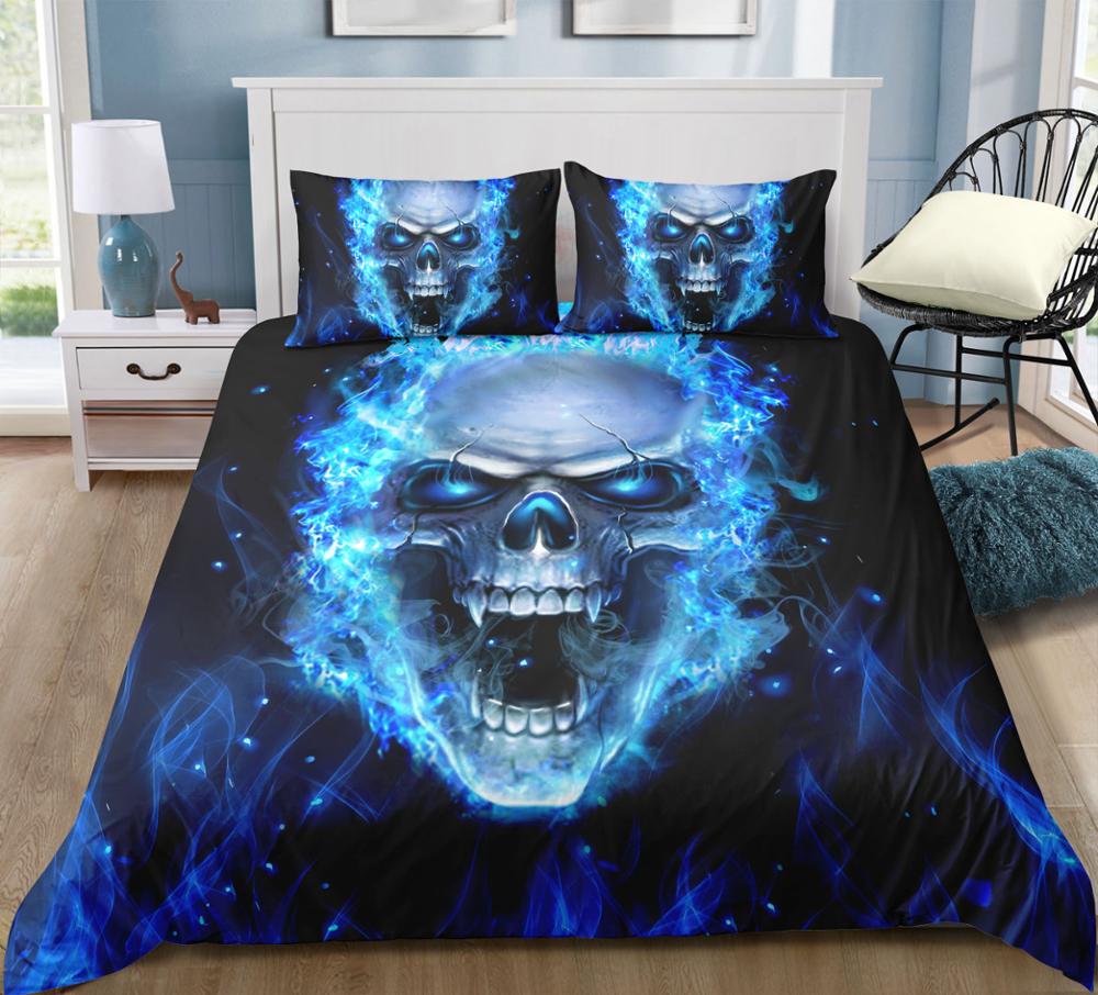 3D  Digital Printing Scream Skull Bedding Set  Skull Duvet Cover