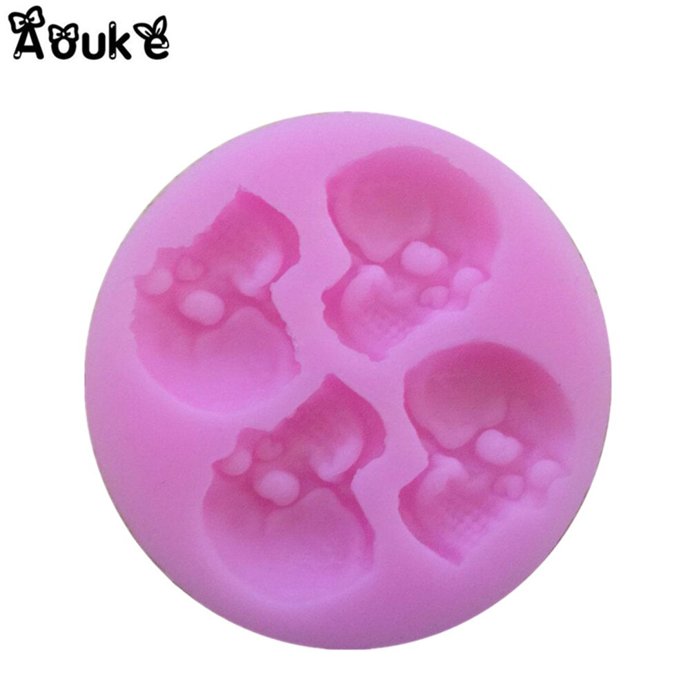 3D Skull Head Chocolate Molds Embossed Silicone Cake Mold