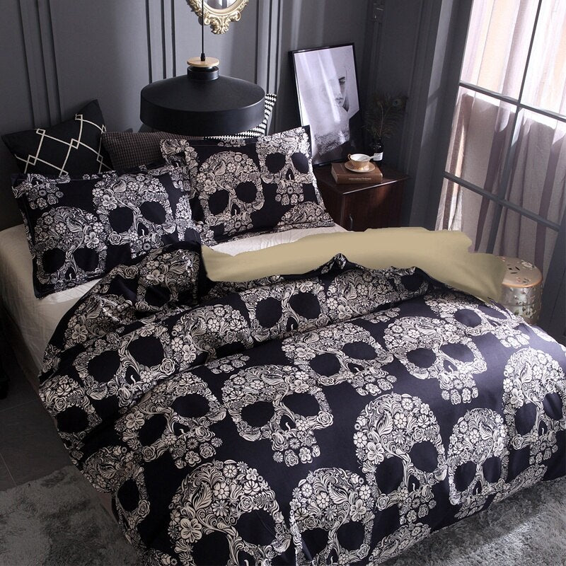 3D Sugar Skull Printed Bedding Sets Single Double Queen King