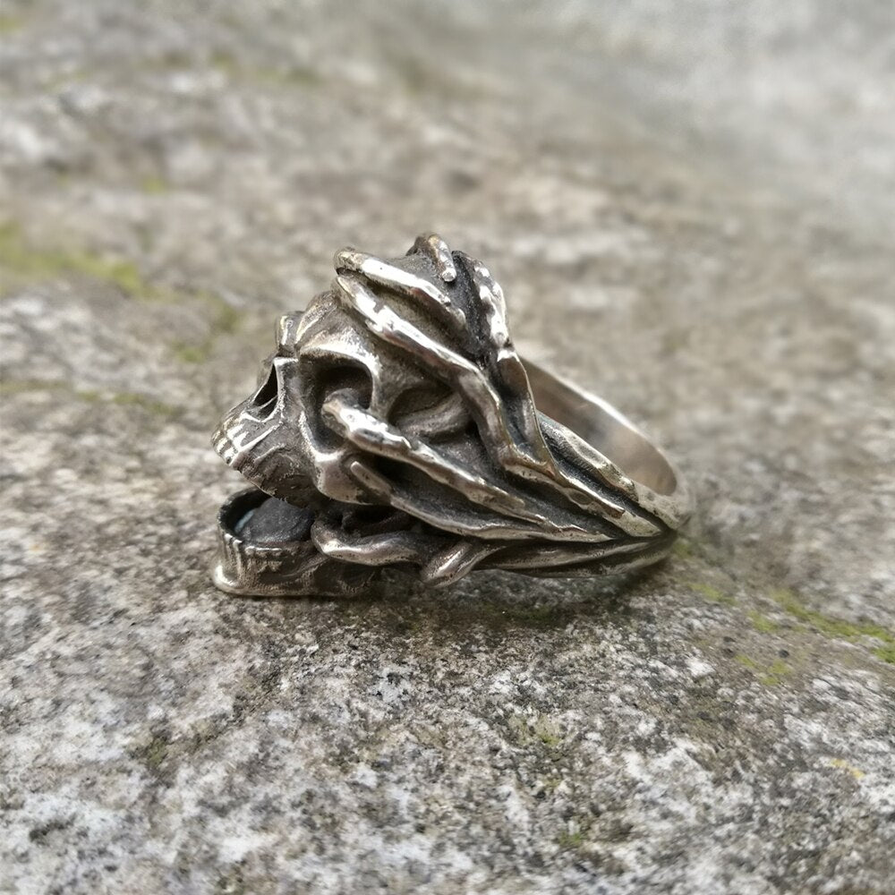 Skull 316L Stainless Steel Ring Biker Jewelry Men's Gothic Skull Rings