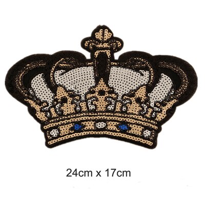 1PCS Hot Big Patches Shine Sequin 3D Sticker Stickers Wings Rose Embroidery Motif Applique Garment Kids Women