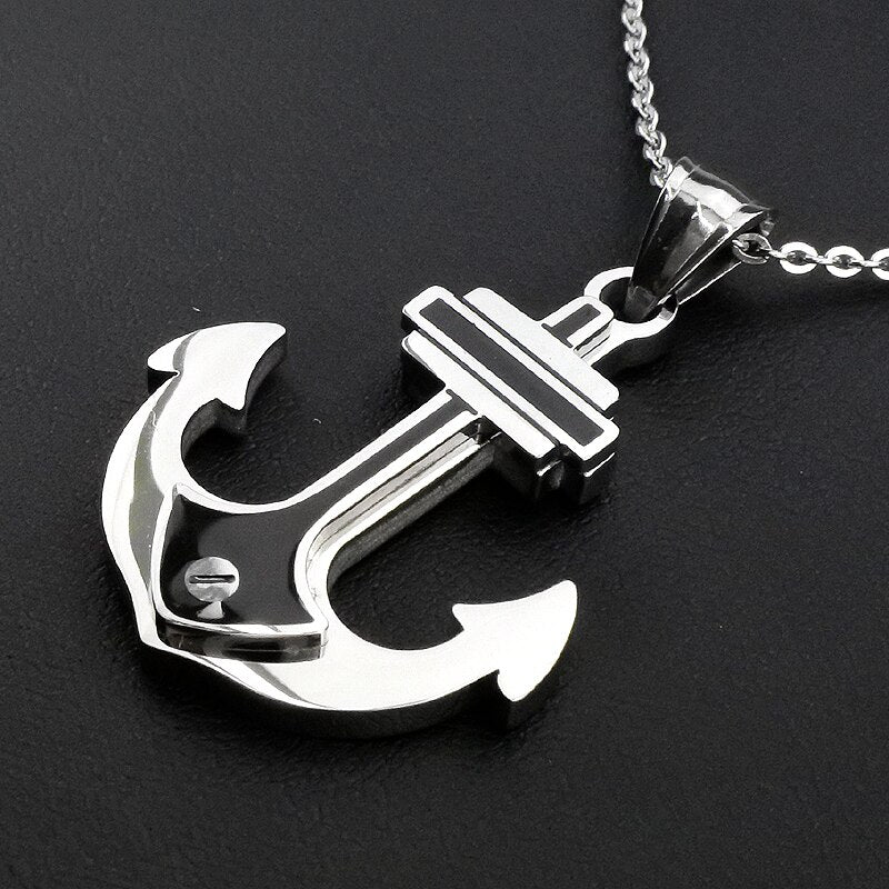 Vintage Men's Anchor Necklace Pendant