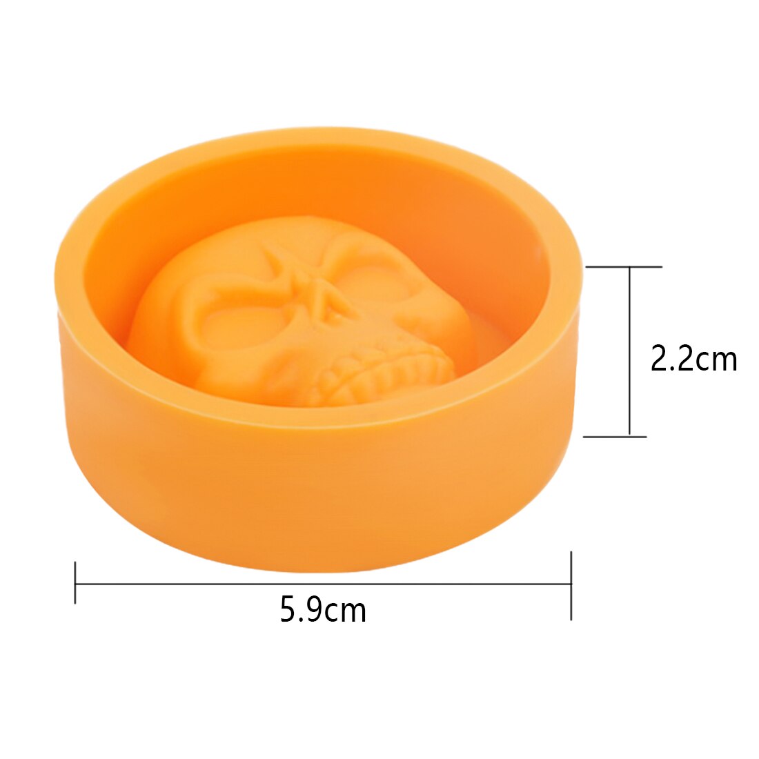 3D Skull Head Silicone Mold Home Party Fondant Cake