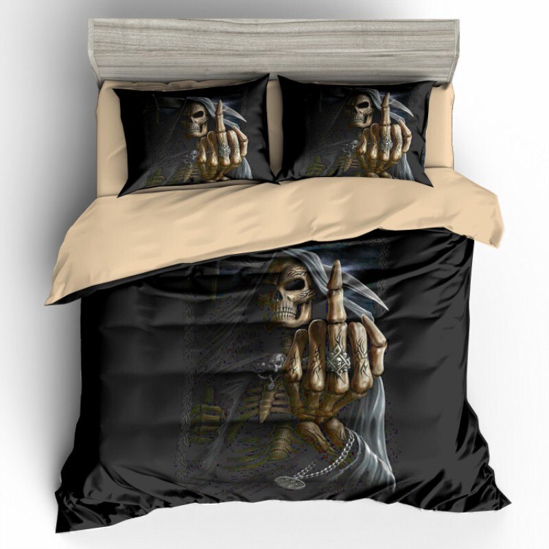 3d sugar skull Bedding Set King size Bohemian skull Print Duvet Cover