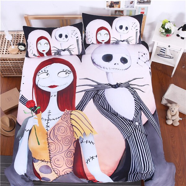 3D black white zombies skull duvet cover sugar skull Bedding