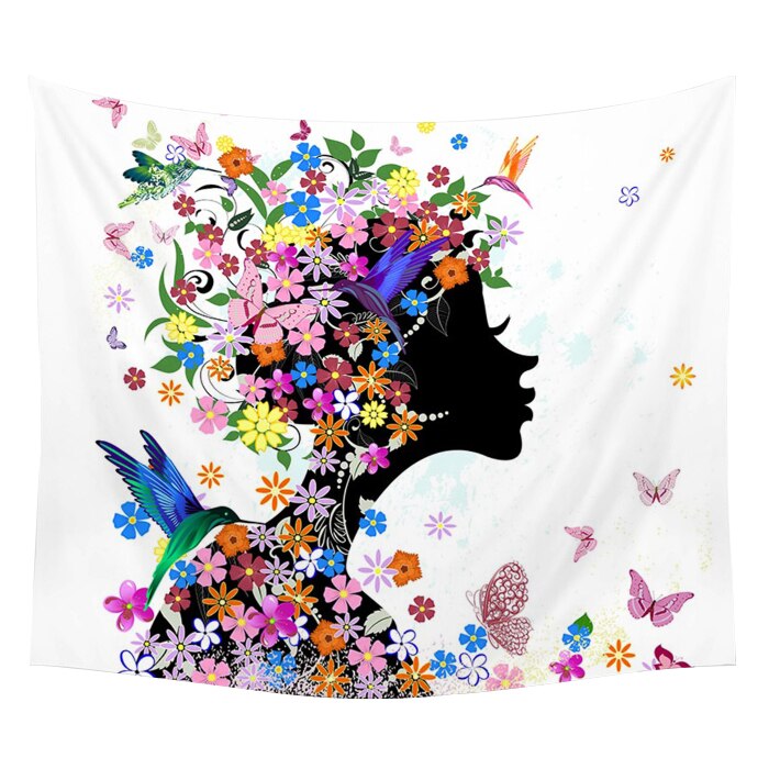 Yoga Buddha Wall Tapestry Sugar Skulls Tapestry Galaxy Customized Pillow