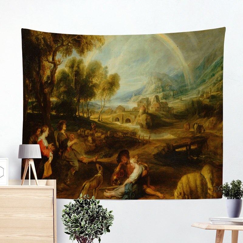 Yoga Buddha Wall Tapestry Sugar Skulls Tapestry Galaxy Customized Pillow