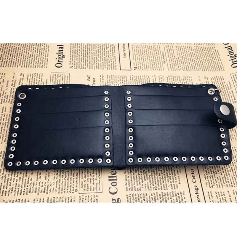 2020 Fashion Man Wallet Punk Gothic Skull Head Chain Purses