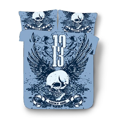 3D Print Sugar skull Bedding Sets Duvet Cover Bed Set Bohemian Print Black