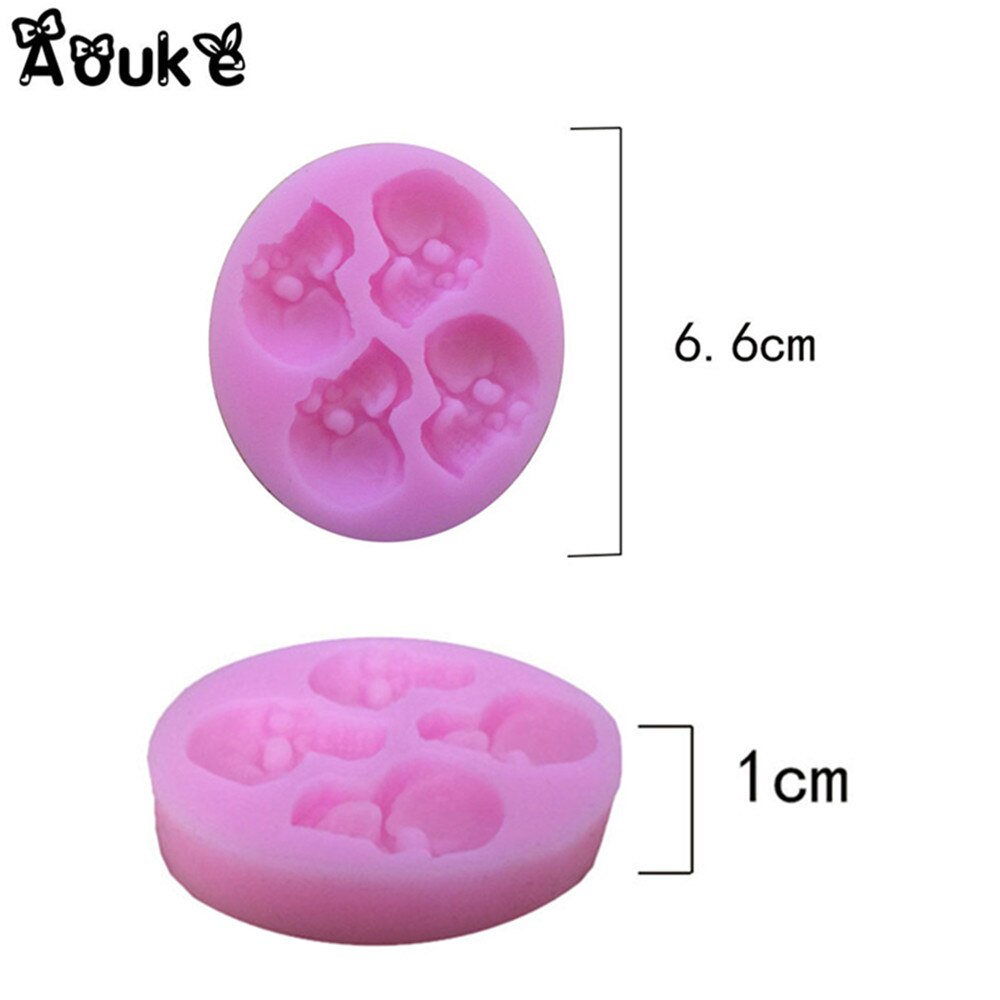 3D Skull Head Chocolate Molds Embossed Silicone Cake Mold