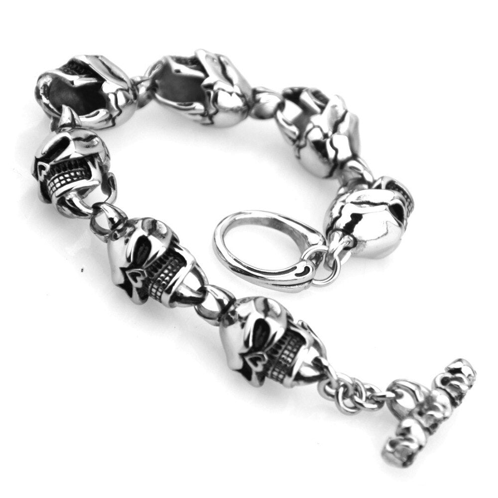15mm Hip-hop Stainless Steel Silver Color And Black
